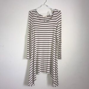 NWT Boutique Lace detail stripe long sleeve dress